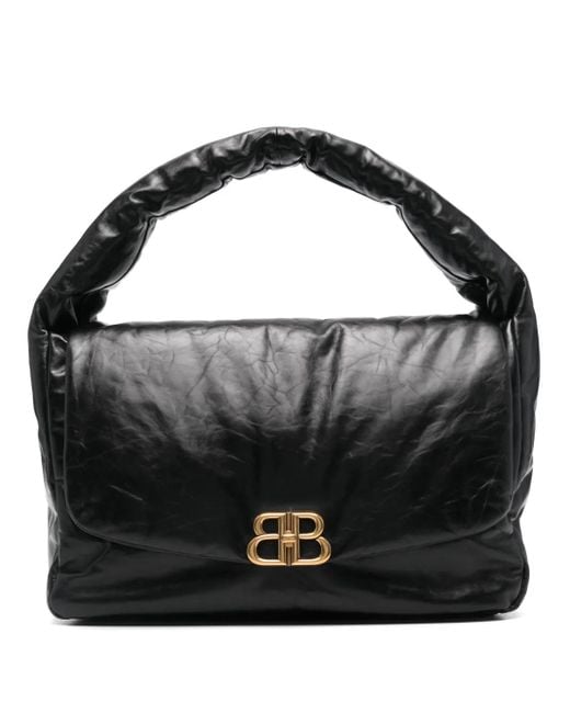 Balenciaga Black Large Monaco Shoulder Bag