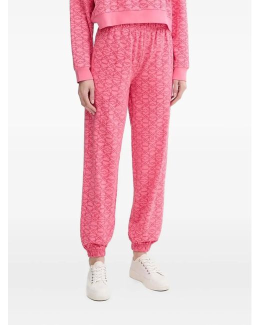 HUGO Pink Jogginghose mit Logo-Print