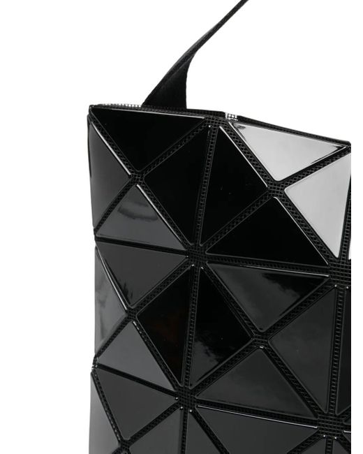 Issey Miyake Black Geometric-Pattern Shoulder Bag