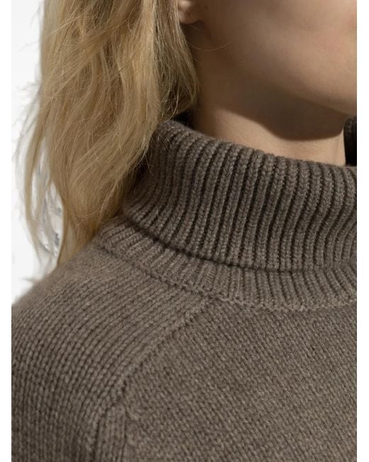 Lisa Yang Brown Cathie Turtleneck Sweater