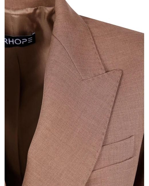DR. HOPE Brown Double-Breasted Blazer