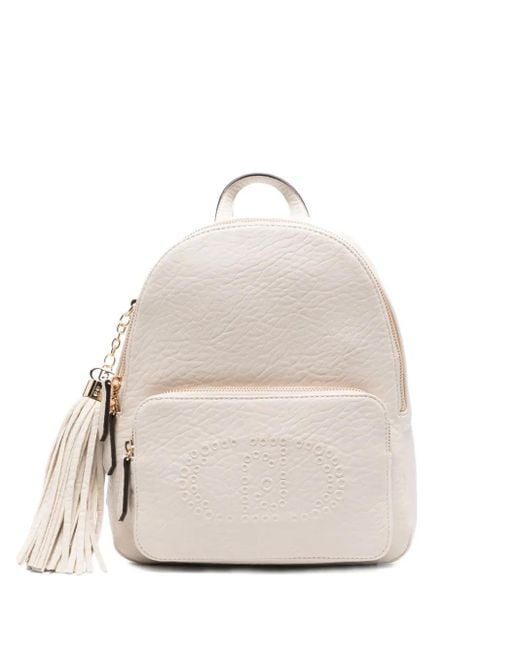 Liu Jo White Rucksack Mit Logo-Prägung