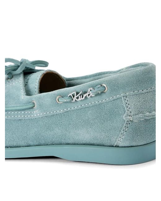 Kurt Geiger Green Bow Boat Shoes for men