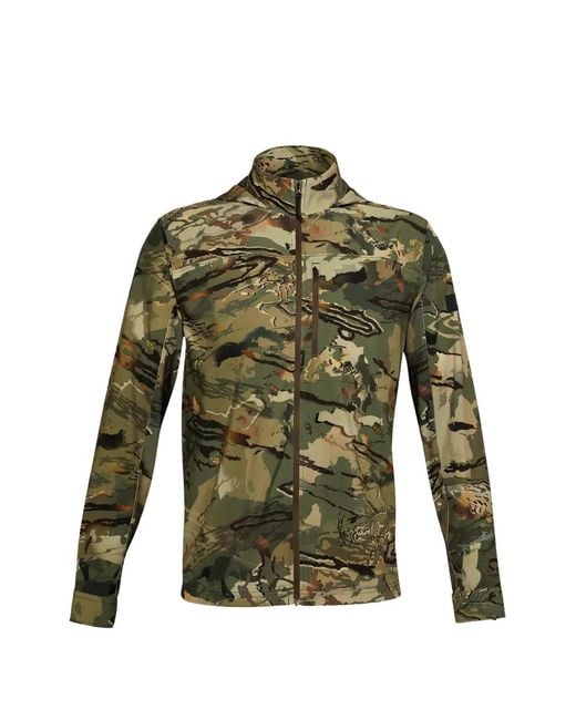 Under Armour Green Camo Zip-Up Jacket for men