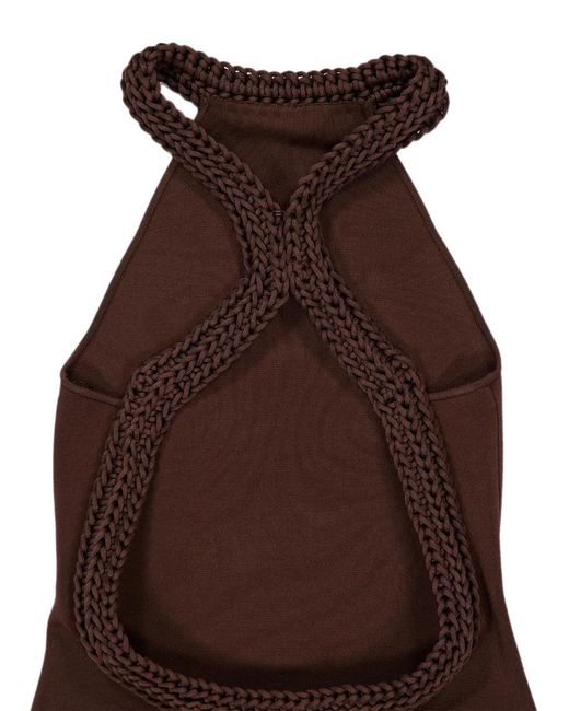 Cult Gaia Brown Cassidy Knit Dress