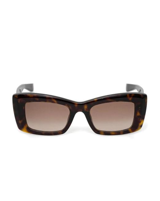 Alexander McQueen Brown Rectangle-Frame Sunglasses