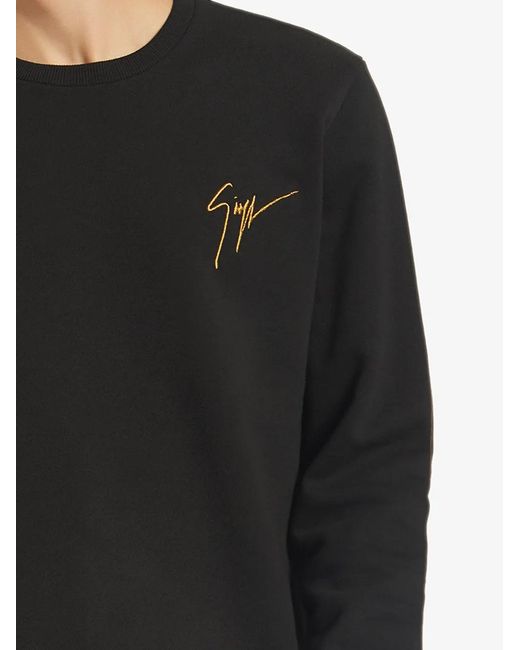 Giuseppe Zanotti Black Dragon Crystal Sweatshirt for men