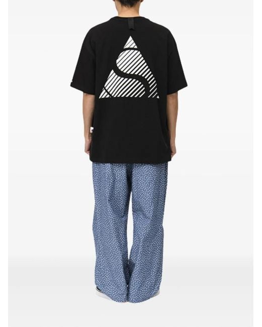 Stance Black Graphic-Print Cotton T-Shirt for men