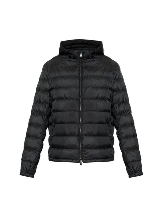 Paul & Shark Black Hooded Padded Jacket for men