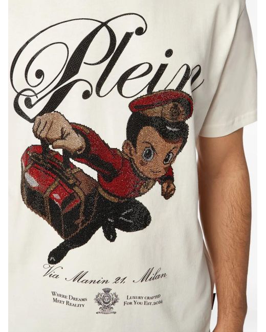 Philipp Plein White Boy Stones T-Shirt for men