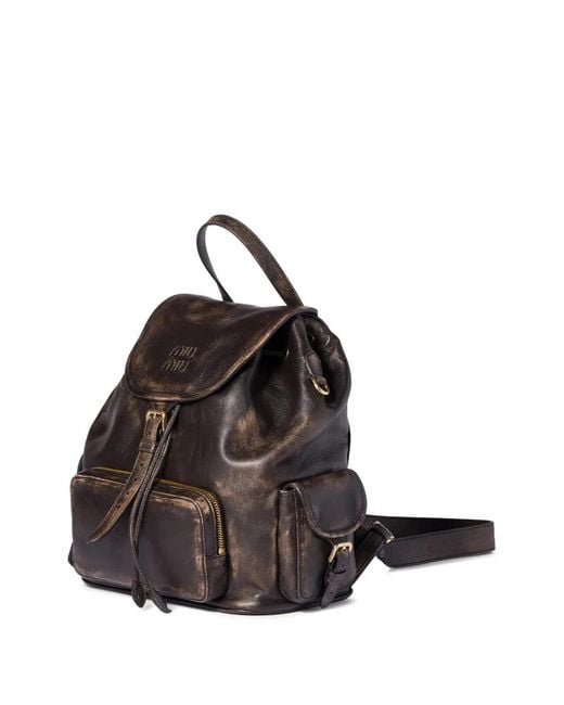 Miu Miu White Leather Backpack