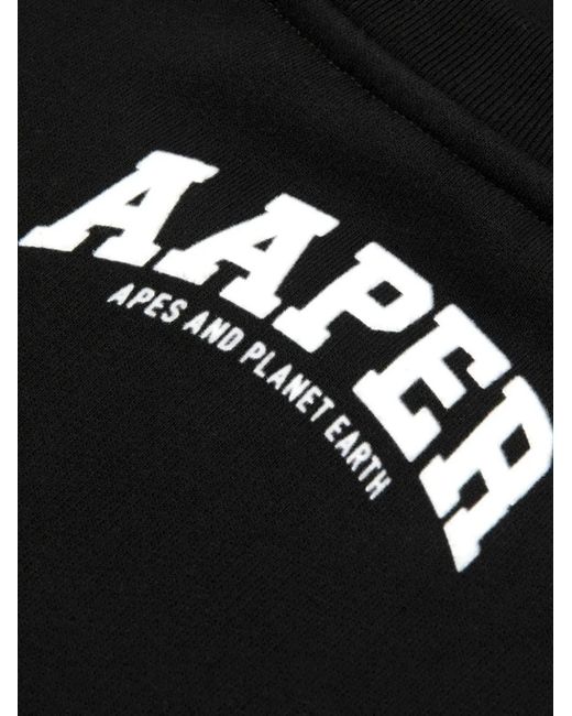 Aape By A Bathing Ape Black Aaper Crew-Neck Sweatshirt for men