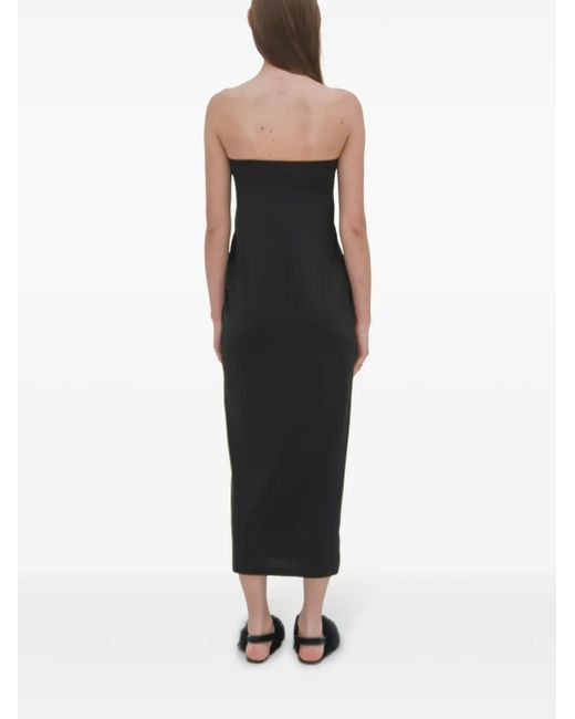 Vestido largo palabra de honor retorcido Rosetta Getty de color Black