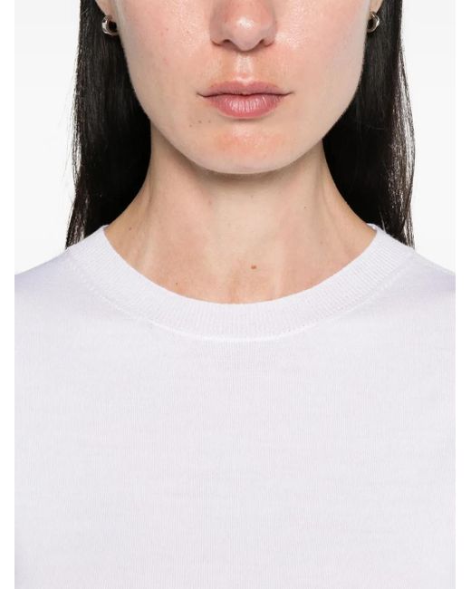 Fabiana Filippi White Fine-Knit Sweater
