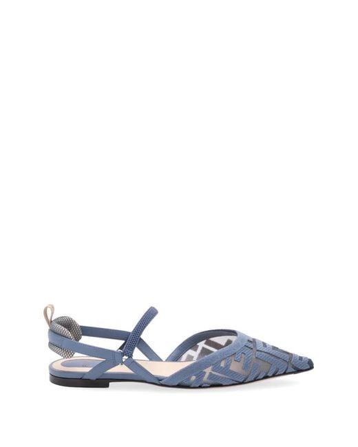 Fendi Blue Colibrì Ff-Motif Pumps