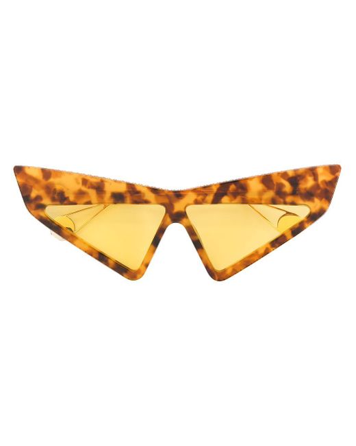 Mask-frame sunglasses Gucci en coloris Brown