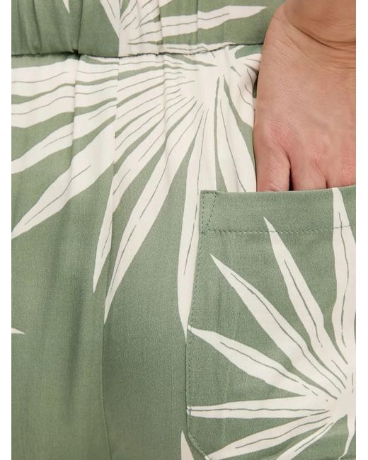 Ouí Green Floral Palazzo Pants