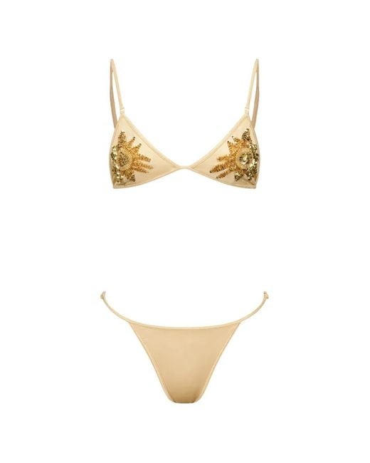 Leslie Amon White Cynthia Sun Bikini Top