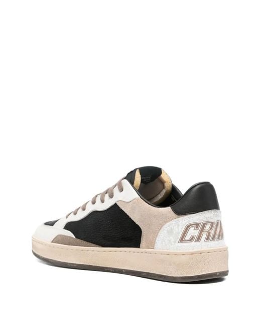 Crime London Black Chelsea Panelled Low-top Sneakers for men