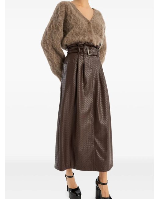 Gonna Midi Con Cintura di ROTATE BIRGER CHRISTENSEN in Brown