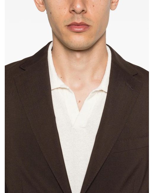Corneliani Brown Notched-Lapel Blazer for men