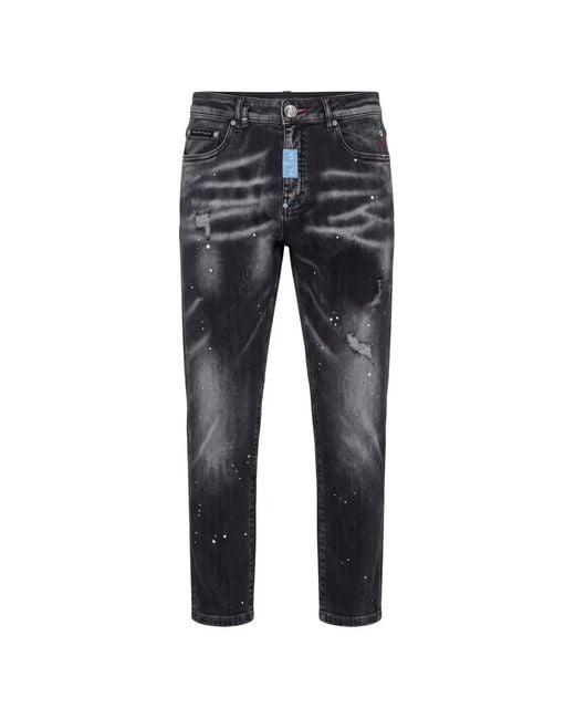 Philipp Plein Gray New Tapered-Fit Jeans Basic for men