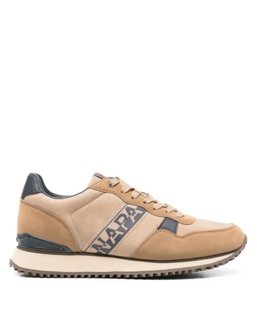 Napapijri Pink Panelled Sneakers for men