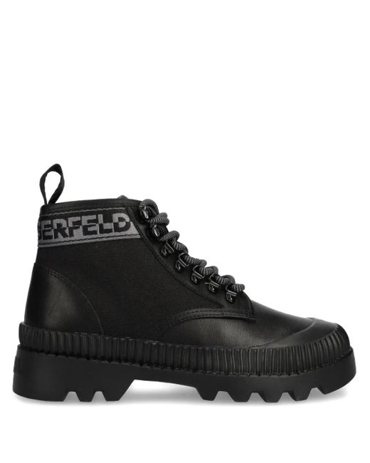 Karl Lagerfeld Black Trekka Spekulum Boots