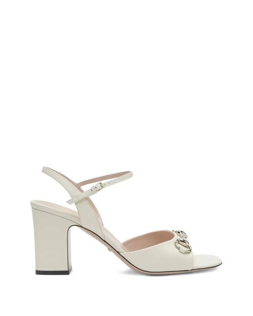 Gucci White Mystic Sandals
