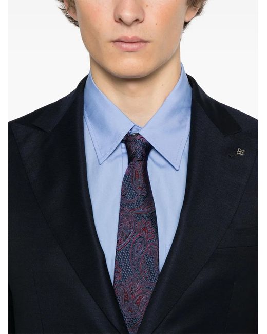 Tagliatore Blue Virgin Wool Suit for men