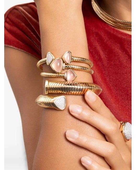 Marina B Metallic Trisolina Rose Quartz And Diamond Bracelet