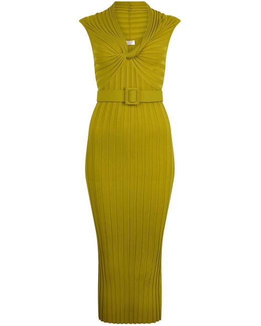 Abito Midi Con Cintura di Liu Jo in Green