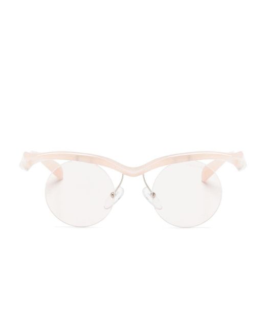 Prada White Runway Round-frame Sunglasses