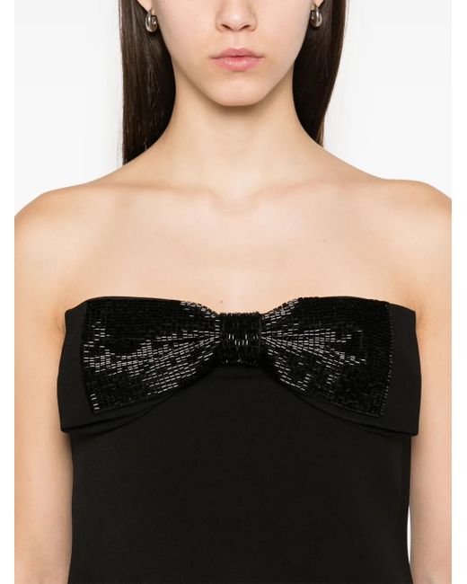 Self-Portrait Black Crepe Bandeau' Top