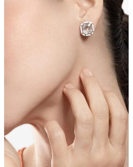 Goshwara Natural Mélange Rock Crystal And Agate Earrings
