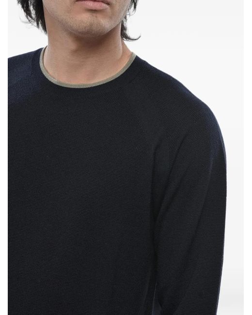 Paolo Pecora Black Crew-Neck Sweatshirt for men
