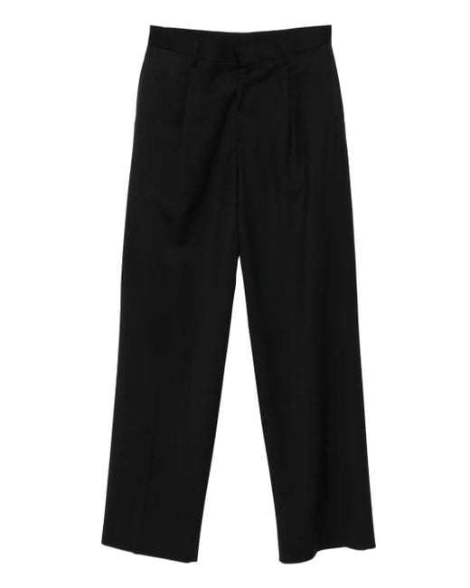 メンズ Lardini フロントプリーツ パンツ Black