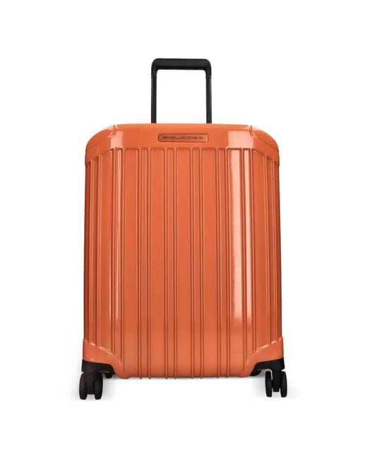 Piquadro Black Expandable Cabin Suitcase