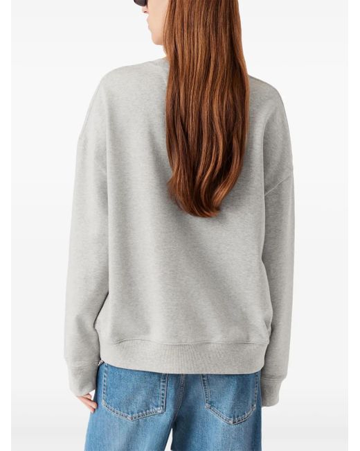 Stella McCartney Gray Logo-Charm Sweatshirt