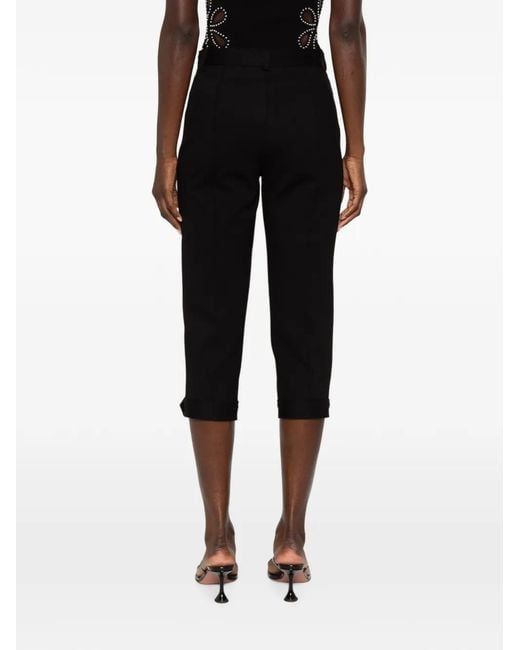 Sandro Black Pintuck-Detail Trousers