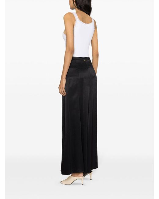 Falda larga con cintura alta Twin Set de color Black