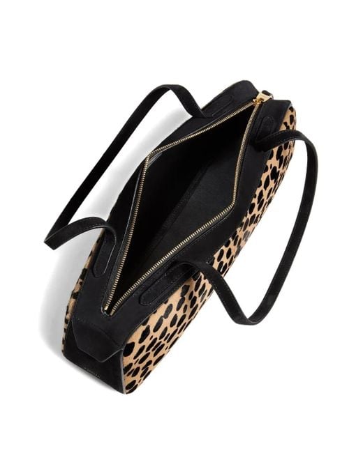Khaite Black Simona Animal-Print Zip Shoulder Bag