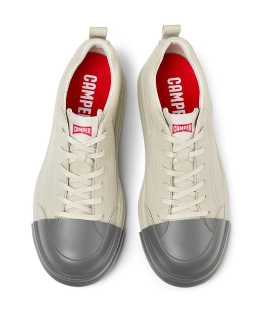 Camper White Junction Runner Leather Sneakers for men
