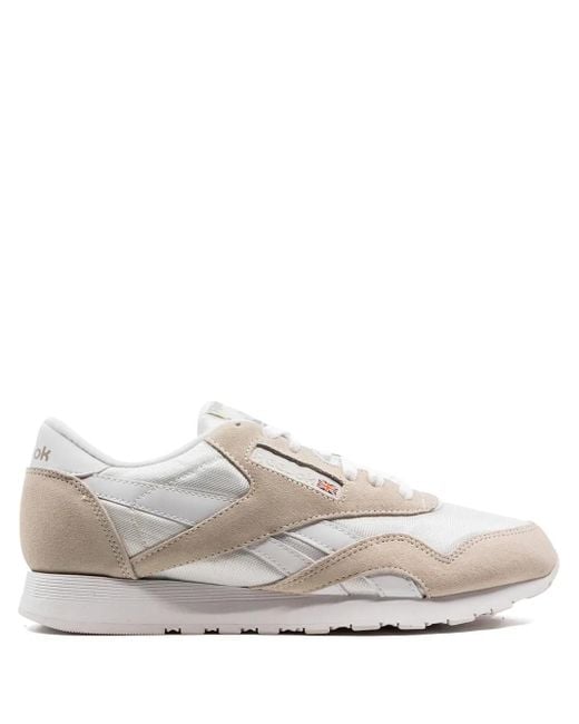 Reebok White Classic Nylon Sneakers