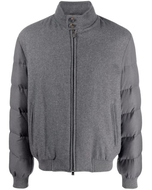 Veste Bomber Matelassée À Col Montant Corneliani pour homme en coloris Gray