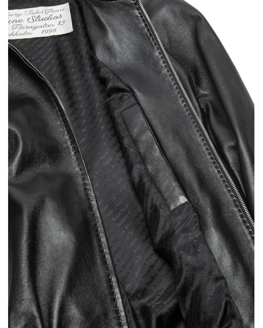 Acne Black Full-Zip Leather Jacket for men