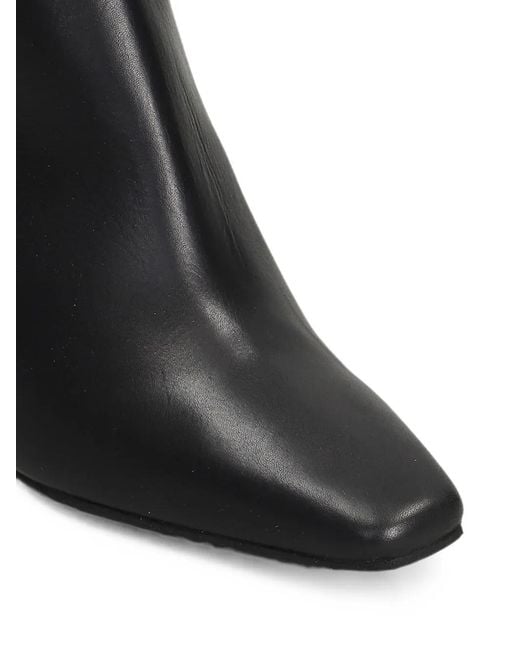The Seller Black Square-Toe Ankle Boots