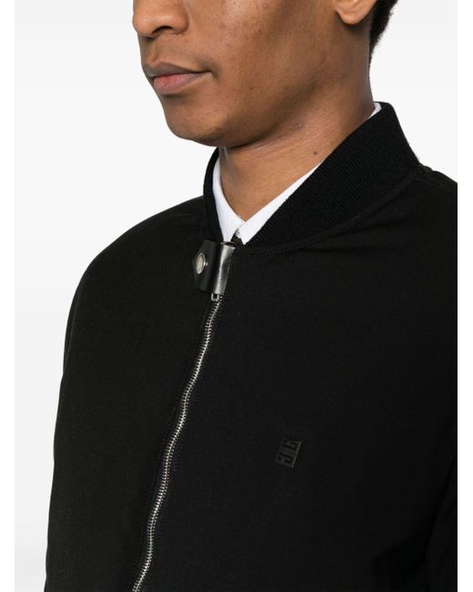 Givenchy Black 4g-motif Wool Bomber Jacket for men