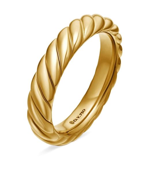 David Yurman Metallic 18Kt Sculpted Cable Band Ring (4.6Mm)