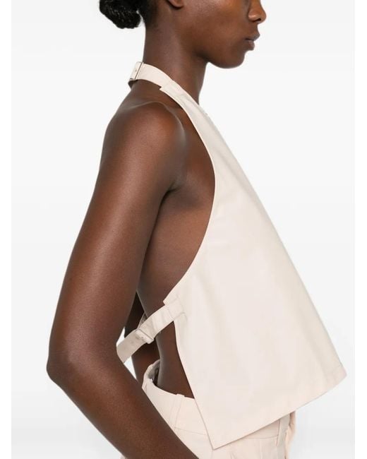 Wardrobe NYC Natural X Rhw Halterneck Backless Top